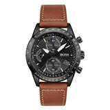 Buy Shop Hugo Boss Pilot Black Dial Brown Leather Strap Watch for Men - 1513851 USA Online