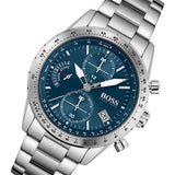 Buy Shop Hugo Boss Pilot Blue Dial Silver Steel Strap Watch for Men - 1513850 USA Online