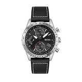 Buy Shop Hugo Boss Pilot Edition Black Dial Black Leather Strap Watch for Men - 1513853 USA Online