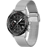 Buy Shop Hugo Boss Pilot Edition Black Dial Silver Mesh Bracelet Watch for Men - 1513886 USA Online