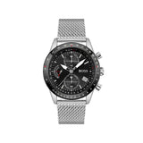 Buy Shop Hugo Boss Pilot Edition Black Dial Silver Mesh Bracelet Watch for Men - 1513886 USA Online