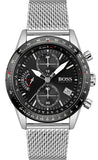 Buy Shop Hugo Boss Pilot Edition Black Dial Silver Mesh Bracelet Watch for Men - 1513886 USA Online