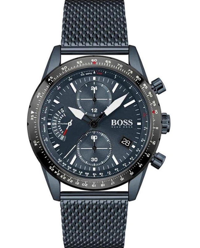 Buy Shop Hugo Boss Pilot Edition Blue Dial Blue Mesh Bracelet Watch for Men - 1513887 USA Online