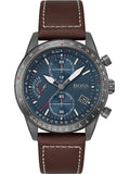Buy Shop Hugo Boss Pilot Edition Blue Dial Brown Leather Strap Watch for Men - 1513852 USA Online