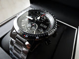 Buy Shop Hugo Boss Pilot Edition Chronograph Black Dial Black Steel Strap Watch for Men - 1513854 USA Online