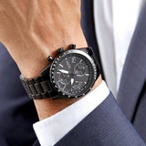 Buy Shop Hugo Boss Pilot Edition Chronograph Black Dial Black Steel Strap Watch for Men - 1513854 USA Online