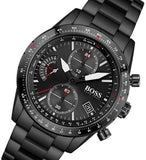 Buy Shop Hugo Boss Pilot Edition Chronograph Black Dial Black Steel Strap Watch for Men - 1513854 USA Online