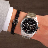 Buy Shop Hugo Boss Pioneer Black Dial Silver Steel Strap Watch for Men - 1513712 USA Online