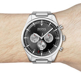 Buy Shop Hugo Boss Pioneer Black Dial Silver Steel Strap Watch for Men - 1513712 USA Online