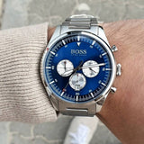 Buy Shop Hugo Boss Pioneer Blue Dial Silver Steel Strap Watch for Men - 1513713 USA Online