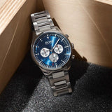 Buy Shop Hugo Boss Pioneer Blue Dial Silver Steel Strap Watch for Men - 1513713 USA Online