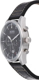 Buy Shop Hugo Boss Pioneer Chronograph Black Dial Black Leather Strap Watch For Men - 1513708 USA Online