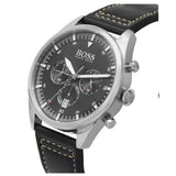 Buy Shop Hugo Boss Pioneer Chronograph Black Dial Black Leather Strap Watch For Men - 1513708 USA Online