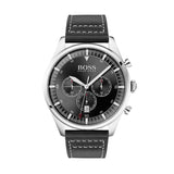 Buy Shop Hugo Boss Pioneer Chronograph Black Dial Black Leather Strap Watch For Men - 1513708 USA Online