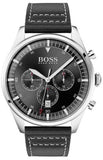 Buy Shop Hugo Boss Pioneer Chronograph Black Dial Black Leather Strap Watch For Men - 1513708 USA Online