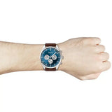 Buy Shop Hugo Boss Pioneer Chronograph Blue Dial Brown Leather Strap Watch For Men - 1513709 USA Online