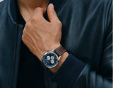 Buy Shop Hugo Boss Pioneer Chronograph Blue Dial Brown Leather Strap Watch For Men - 1513709 USA Online