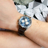 Buy Shop Hugo Boss Pioneer Chronograph Blue Dial Brown Leather Strap Watch For Men - 1513709 USA Online