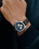 Buy Shop Hugo Boss Pioneer Chronograph Blue Dial Brown Leather Strap Watch For Men - 1513709 USA Online