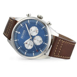 Buy Shop Hugo Boss Pioneer Chronograph Blue Dial Brown Leather Strap Watch For Men - 1513709 USA Online