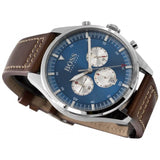 Buy Shop Hugo Boss Pioneer Chronograph Blue Dial Brown Leather Strap Watch For Men - 1513709 USA Online