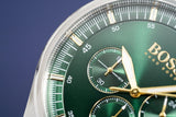 Buy Shop Hugo Boss Pioneer Green Dial Silver Steel Strap Watch for Men - 1513868 USA Online