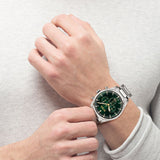 Buy Shop Hugo Boss Pioneer Green Dial Silver Steel Strap Watch for Men - 1513868 USA Online