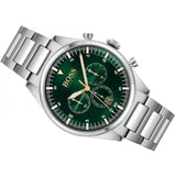 Buy Shop Hugo Boss Pioneer Green Dial Silver Steel Strap Watch for Men - 1513868 USA Online