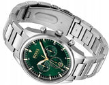 Buy Shop Hugo Boss Pioneer Green Dial Silver Steel Strap Watch for Men - 1513868 USA Online