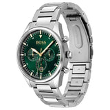 Buy Shop Hugo Boss Pioneer Green Dial Silver Steel Strap Watch for Men - 1513868 USA Online