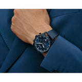 Buy Shop Hugo Boss Pioneer Quartz Blue Dial Blue Leather Strap Watch For Men - 1513711 USA Online