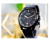Buy Shop Hugo Boss Pioneer Quartz Blue Dial Blue Leather Strap Watch For Men - 1513711 USA Online