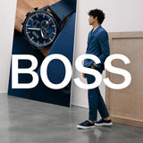 Buy Shop Hugo Boss Pioneer Quartz Blue Dial Blue Leather Strap Watch For Men - 1513711 USA Online
