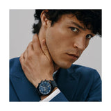 Buy Shop Hugo Boss Pioneer Quartz Blue Dial Blue Leather Strap Watch For Men - 1513711 USA Online