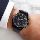 Buy Shop Hugo Boss Pioneer Quartz Blue Dial Blue Leather Strap Watch For Men - 1513711 USA Online