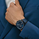 Buy Shop Hugo Boss Pioneer Quartz Blue Dial Blue Leather Strap Watch For Men - 1513711 USA Online