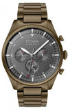 Buy Shop Hugo Boss Pioneer Quartz Gray Dial Brown Steel Strap Watch for Men - 1513715 USA Online
