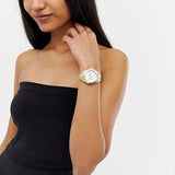 Buy Shop Hugo Boss Premiere White Dial Gold Steel Strap Watch for Women - 1502445 USA Online