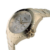 Buy Shop Hugo Boss Premiere White Dial Gold Steel Strap Watch for Women - 1502445 USA Online