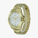 Buy Shop Hugo Boss Premiere White Dial Gold Steel Strap Watch for Women - 1502445 USA Online