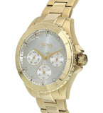 Buy Shop Hugo Boss Premiere White Dial Gold Steel Strap Watch for Women - 1502445 USA Online