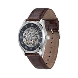 Buy Shop Hugo Boss Principle Skeleton Blue Dial Brown Leather Strap Watch for Men - 1514305 USA Online