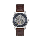 Buy Shop Hugo Boss Principle Skeleton Blue Dial Brown Leather Strap Watch for Men - 1514305 USA Online