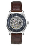 Buy Shop Hugo Boss Principle Skeleton Blue Dial Brown Leather Strap Watch for Men - 1514305 USA Online