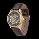 Buy Shop Hugo Boss Principle Skeleton Grey Dial Brown Leather Strap Watch for Men - 1514253 USA Online
