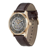 Buy Shop Hugo Boss Principle Skeleton Grey Dial Brown Leather Strap Watch for Men - 1514253 USA Online