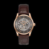 Buy Shop Hugo Boss Principle Skeleton Grey Dial Brown Leather Strap Watch for Men - 1514253 USA Online