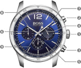 Buy Shop Hugo Boss Professional Chronograph Blue Dial Blue Silicone Strap Watch for Men - 1513526 USA Online