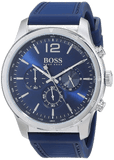 Buy Shop Hugo Boss Professional Chronograph Blue Dial Blue Silicone Strap Watch for Men - 1513526 USA Online