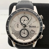 Buy Shop Hugo Boss Rafale Chronograh Quartz White Dial Black Leather Strap Watch For Men - HB1513403 USA Online